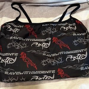 Ravewithmigente tribal crop tank